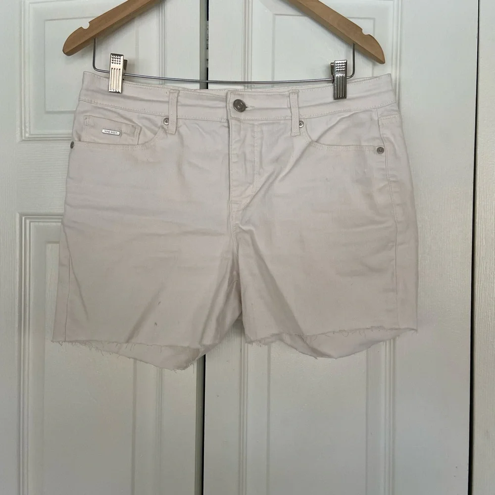 Nine West Off-White Jean Shorts
